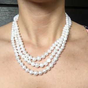 💯% GENUINE cultured pearl necklace